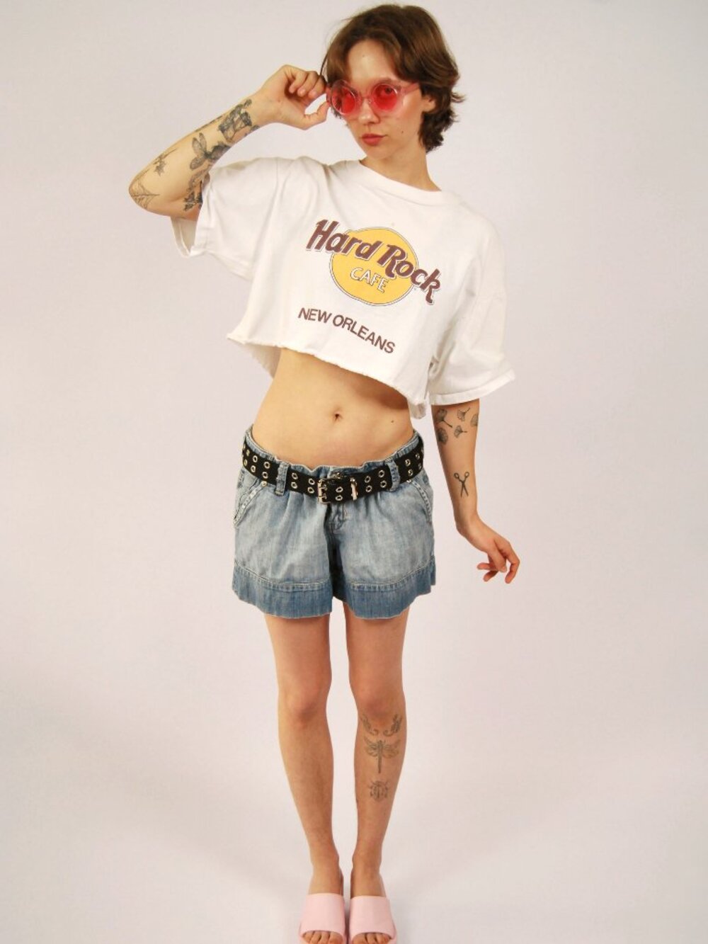Y2K Guess Denim Shorts (27) blue vintage womens low rise mid thigh cute chic